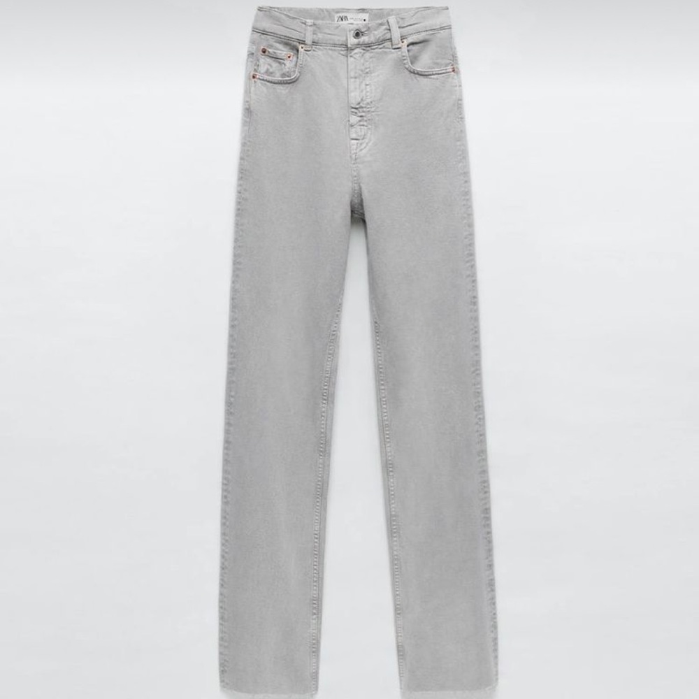 ZARA Premium 90s Wide Leg Jeans Smokey Grey
